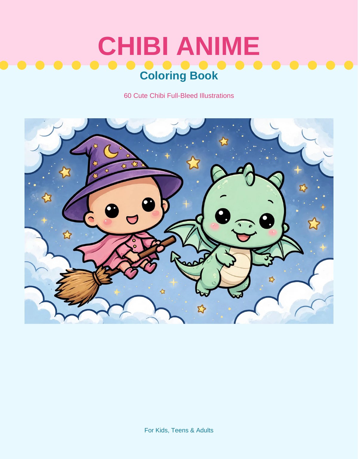 Chibi Anime Coloring Book