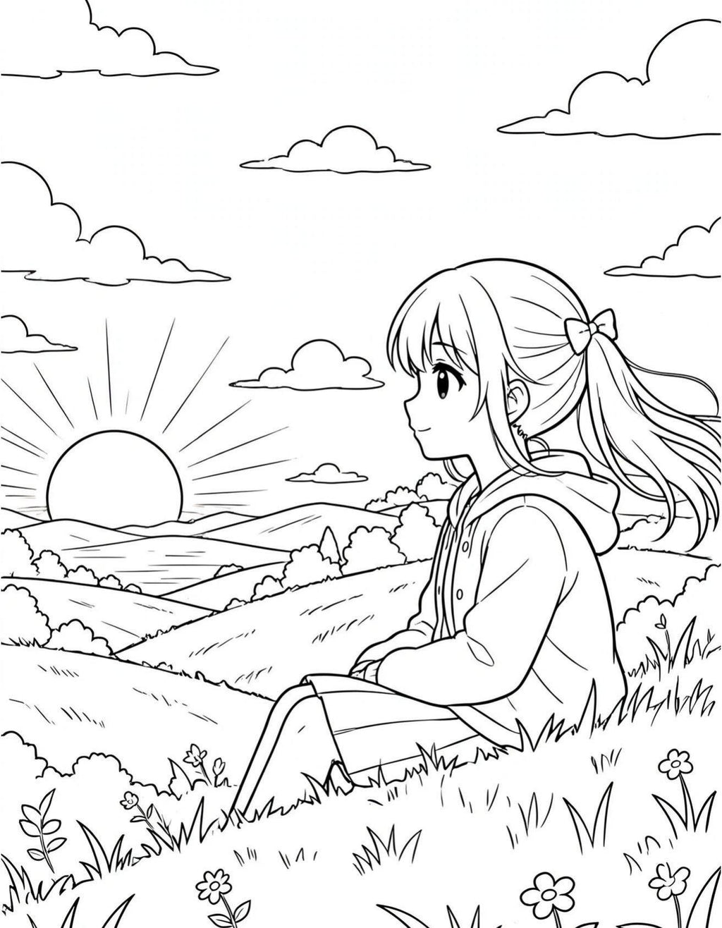 Cozy Anime Coloring Book