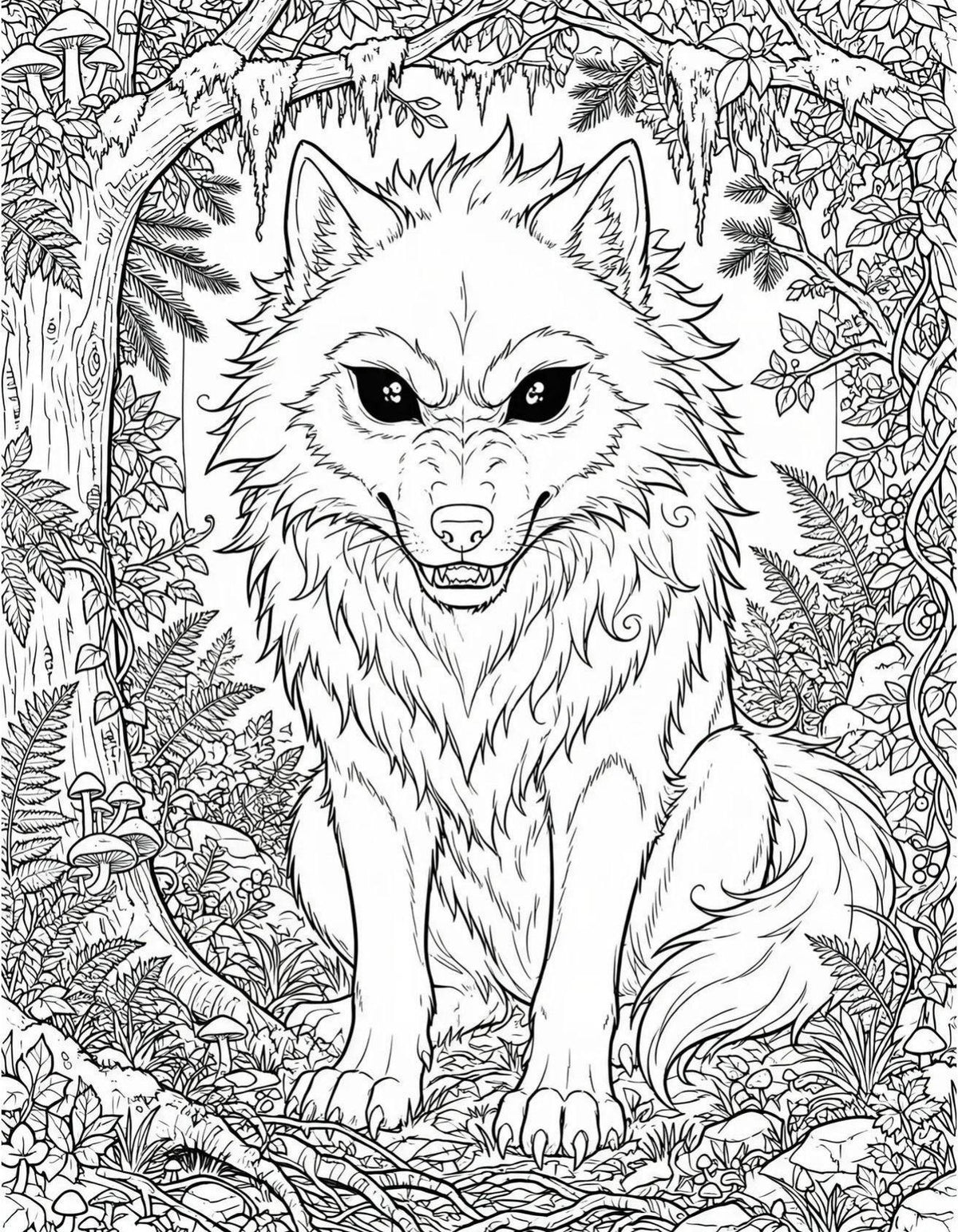 Dark Fantasy Anime Coloring Book