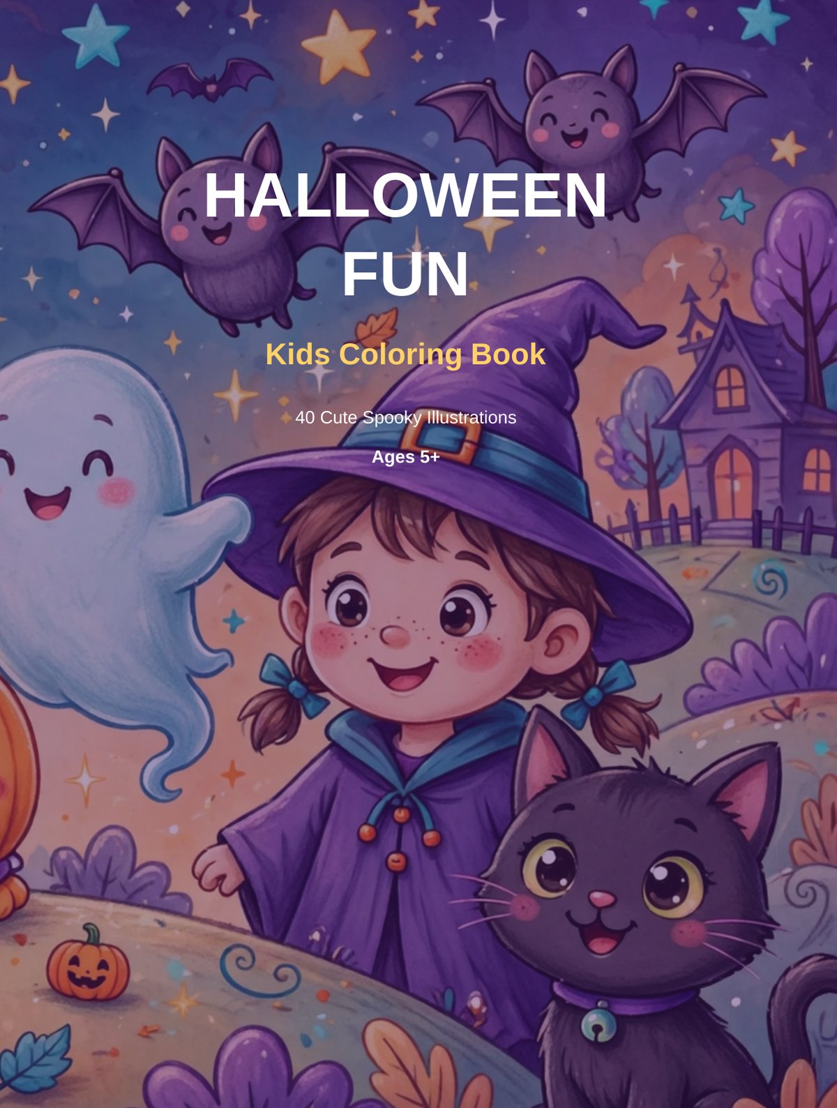 Halloween Fun: Kids Coloring Book
