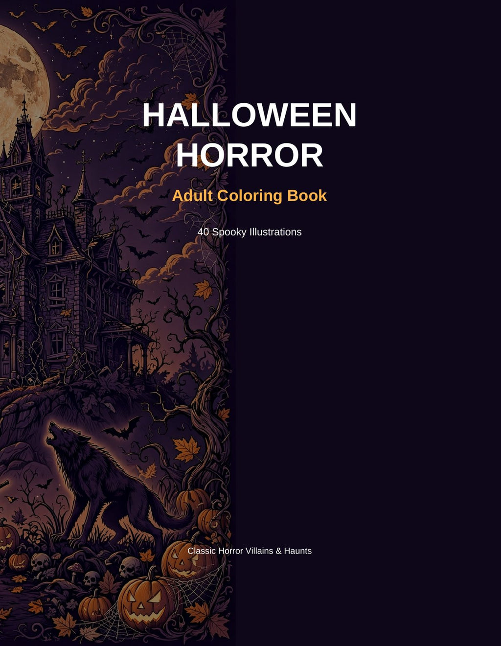 Halloween Horror Adult Coloring Book