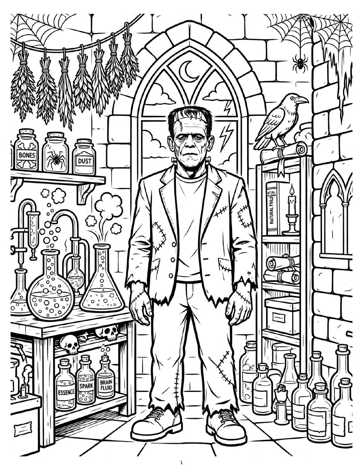 Halloween Horror Adult Coloring Book
