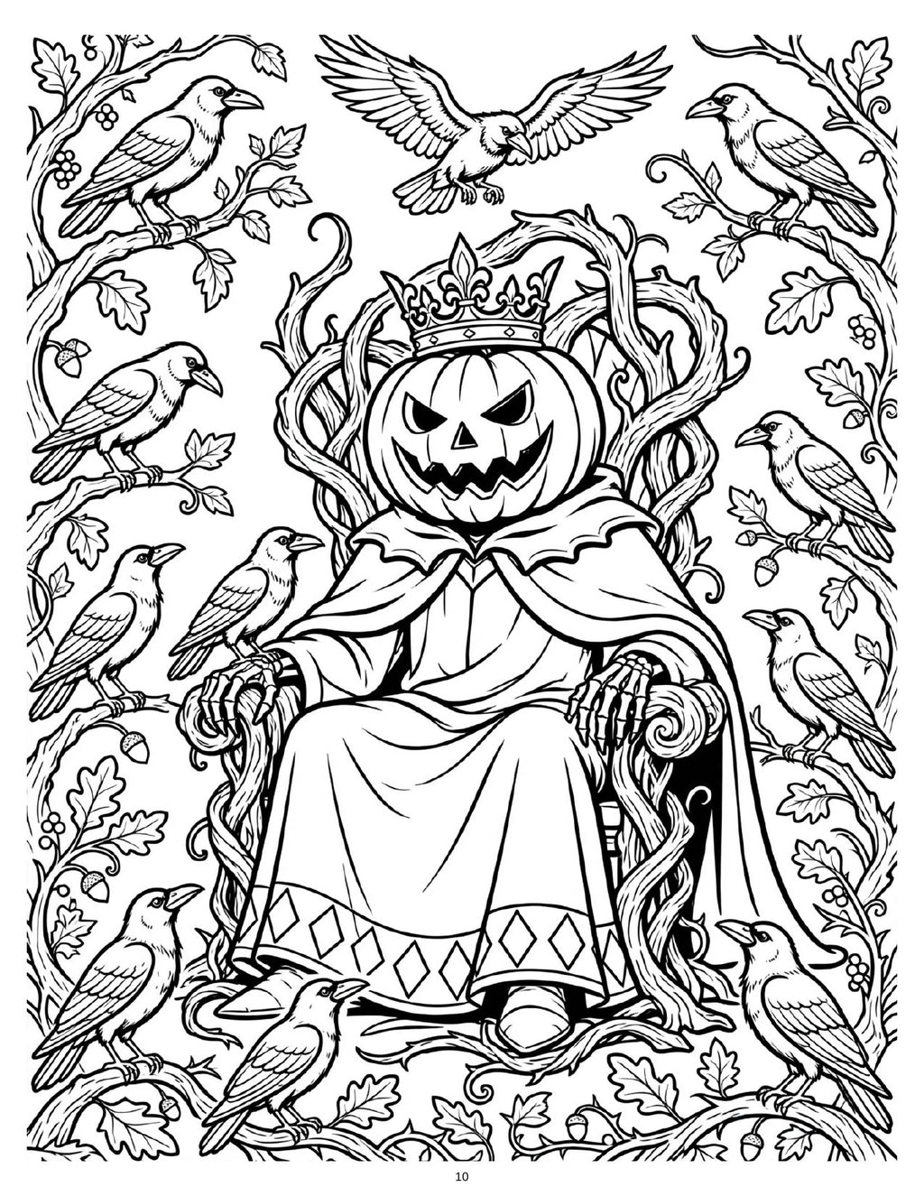 Halloween Horror Adult Coloring Book