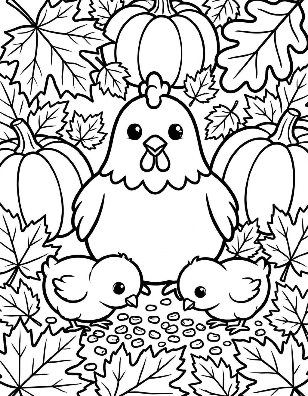 Thanksgiving Bold & Easy Coloring Book