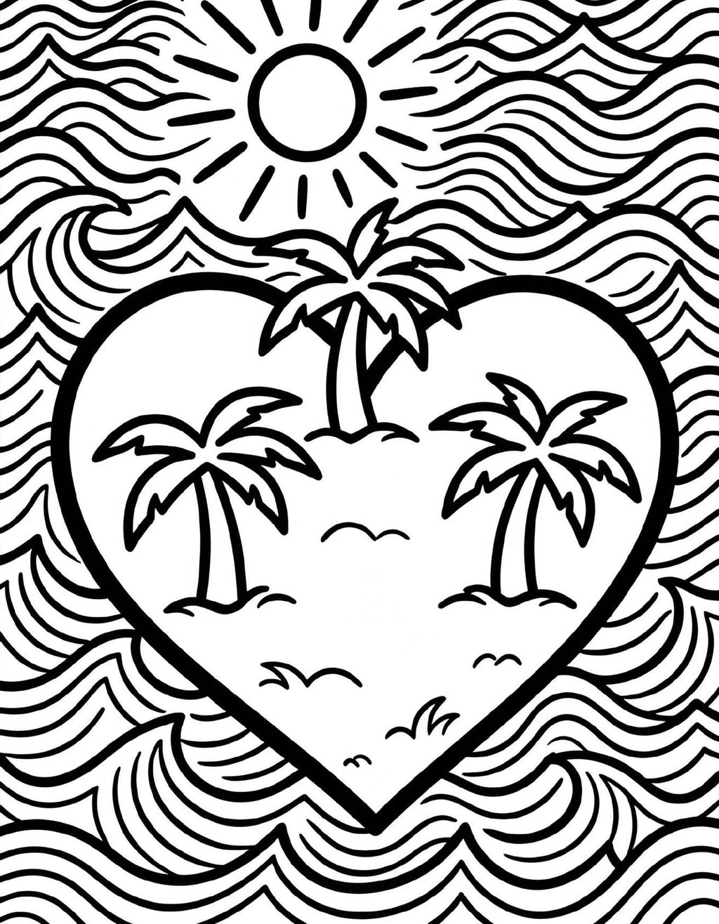 Valentine's Bold & Easy Coloring Book